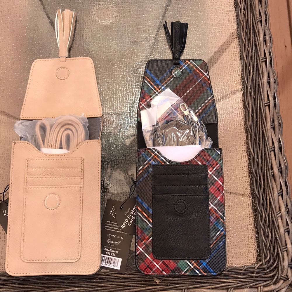 Small travel bags with RFID protection long strap